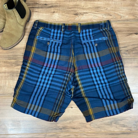 Tommy Bahama Plaid Linen Shorts Mens 32 - Picture 5 of 6